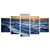 Kit Quadros Mosaico Sol Mar Entardecer Areia Pôr Praia - Imagem 1