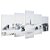 Kit Quadros Mosaico Nuvens Arranha Céu Sala Prédio - Imagem 2