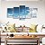 Kit Quadros Mosaico Azul Sala Degrade Céu Nuvens Paisagem - Imagem 3