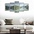 Kit Quadros Mosaico Rio Verde Ilha Sala Céu Lago Montanhas - Imagem 4