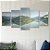 Kit Quadros Mosaico Rio Verde Ilha Sala Céu Lago Montanhas - Imagem 3