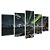 Kit Quadros Mosaico Rochas Aurora Boreal Verde Sala Neve - Imagem 2