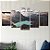 Kit Quadros Mosaico Rochas Verde Nuvem Floresta Montanhas - Imagem 3