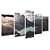 Kit Quadros Mosaico Rochas Verde Nuvem Floresta Montanhas - Imagem 2