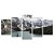 Kit Quadros Mosaico Floresta Neblina Pinheiro Rio Montanhas - Imagem 1