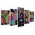 Kit Quadros Mosaico Colorido Sala Bitcoin Simbolo Estampas - Imagem 2