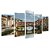 Kit Quadros Mosaico Vecchio Canal Sala Ponte Casas Rio - Imagem 2