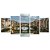 Kit Quadros Mosaico Vecchio Canal Sala Ponte Casas Rio - Imagem 1