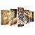 Kit Quadros Mosaico Raios Épico Tigre Bengala Pedra Sol - Imagem 2