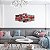 Kit Quadros Mosaico Vermelho Flor Cinza Sala Floral Papoula - Imagem 3