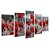Kit Quadros Mosaico Vermelho Flor Cinza Sala Floral Papoula - Imagem 2