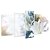 Kit Quadros Mosaico Flor Branco Floral Lirio Verde - Imagem 2