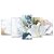 Kit Quadros Mosaico Flor Branco Floral Lirio Verde - Imagem 1