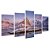 Kit Quadros Mosaico Casas Montanhas Paisagem Rio Palafita - Imagem 2