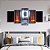Kit Quadros Mosaico Portal Laranja Homem Branco - Imagem 4