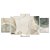 Kit Quadros Mosaico Aquarela Boho Dourado Verde Terracota - Imagem 1