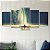 Kit Quadros Mosaico Canoa Pintura Teen Circular Portal - Imagem 3