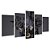 Kit Quadros Mosaico Rosa Preto Dourado Efeito Sala Corpo - Imagem 2