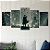 Kit Quadros Mosaico Teen Sépia Homem Sombrio Chuva Quarto - Imagem 3