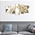 Kit Quadros Mosaico Gold Sala Branco Flor Floral Dourado - Imagem 4