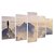 Kit Quadros Mosaico Montanha Mulher Geleira Entardecer Sala - Imagem 2