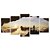 Kit Quadros Mosaico Sol Pôr De Homem Caverna Caverna - Imagem 1