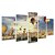 Kit Quadros Mosaico Montanhas Balões Colorido Rochas Céu - Imagem 2