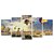 Kit Quadros Mosaico Montanhas Balões Colorido Rochas Céu - Imagem 1
