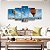 Kit Quadros Mosaico Balão Horizonte Balões Colorido Quarto - Imagem 3