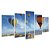 Kit Quadros Mosaico Balão Horizonte Balões Colorido Quarto - Imagem 2