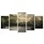 Kit Quadros Mosaico Lago Natureza Montanhas Pintura Efeito - Imagem 1