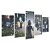 Kit Quadros Mosaico Universo Astronauta Invertido Mundo - Imagem 2