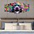 Kit Quadros Mosaico Estampas Cachorro Colorido Pop Pitbull - Imagem 4
