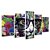 Kit Quadros Mosaico Estampas Preto Óculos Gato Pop Art - Imagem 2