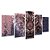 Kit Quadros Mosaico Engrenagens Tigre Rosa Roxo Abstrato - Imagem 2