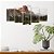 Kit Quadros Mosaico Rochas Pinheiro Sala Floresta Montanhas - Imagem 3