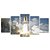 Kit Quadros Mosaico Ônibus Sala Espacial Lançamento - Imagem 1