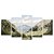 Kit Quadros Mosaico Montanhas Nuvem Verde Horizonte Caminho - Imagem 1