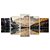 Kit Quadros Mosaico Neve Reflexo Lagoa Pinheiro Montanhas - Imagem 1