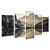 Kit Quadros Mosaico Neve Reflexo Lagoa Pinheiro Montanhas - Imagem 2