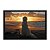 Quadro Decorativo Cachorro Na Praia Ao Nascer Do Sol - Imagem 3