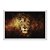 Quadro Decorativo Leão De Judá Em Chamas - Imagem 1