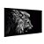 Quadro Decorativo Leão Rugindo Preto E Branco - Imagem 4