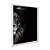 Quadro Decorativo Face de Leão Olho Laranja Preto e Branco - Imagem 2