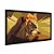 Quadro Decorativo Leão Estilizado Arte Digital Tons de Marrom - Imagem 4