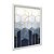 Quadro Decorativo Geométrico Degradê Azul Com Detalhes Dourados - Imagem 2