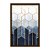 Quadro Decorativo Geométrico Degradê Azul Com Detalhes Dourados - Imagem 5