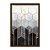 Quadro Decorativo Geométrico Degradê Azul Envelhecido Com Detalhes Dourado - Imagem 5