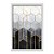 Quadro Decorativo Geométrico Degradê Azul Envelhecido Com Detalhes Dourado - Imagem 1
