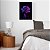 Quadro Decorativo Rosa Em Degradê De Rosa Para Roxo Fundo Preto - Imagem 8